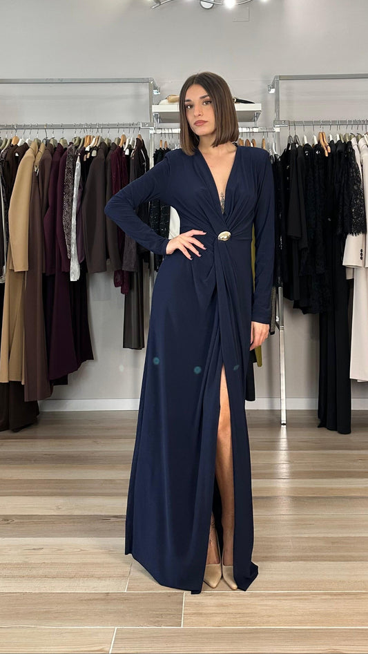 Susy mix abito lungo blu