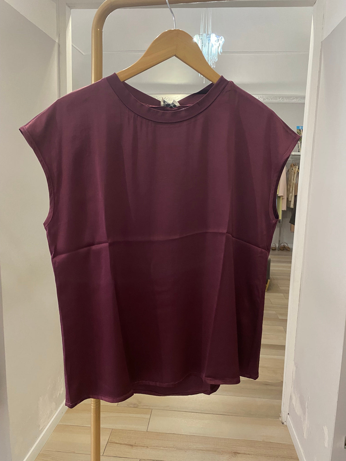 Susy mix blusa in viscosa bordeaux