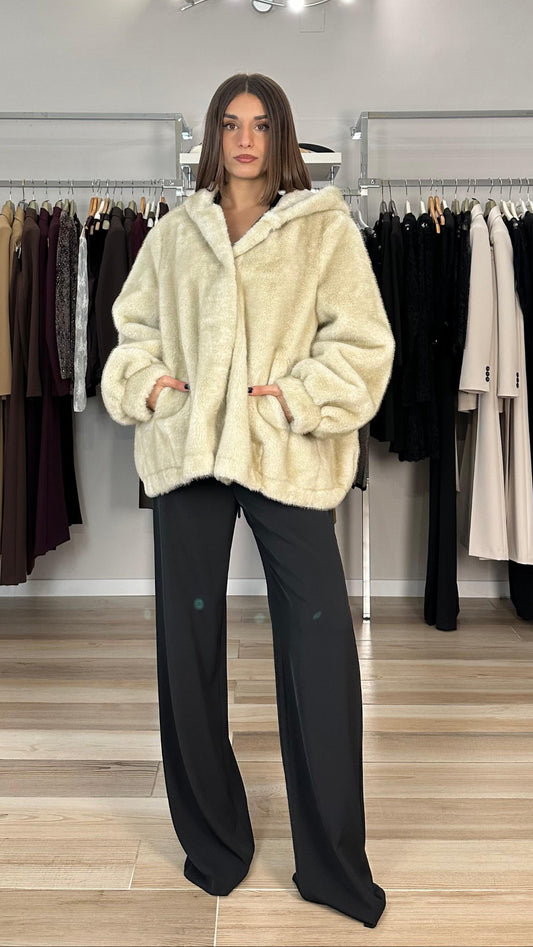 Susy mix ecopelliccia beige