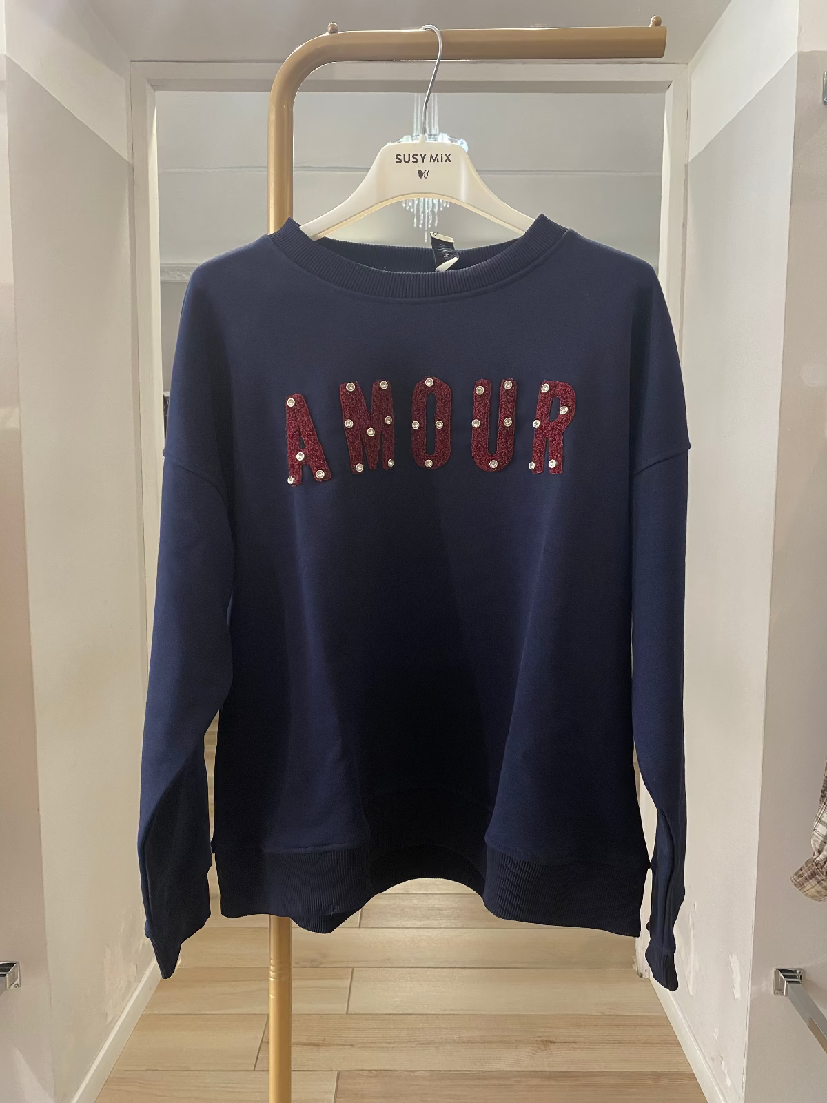 Susy mix felpa amour blu