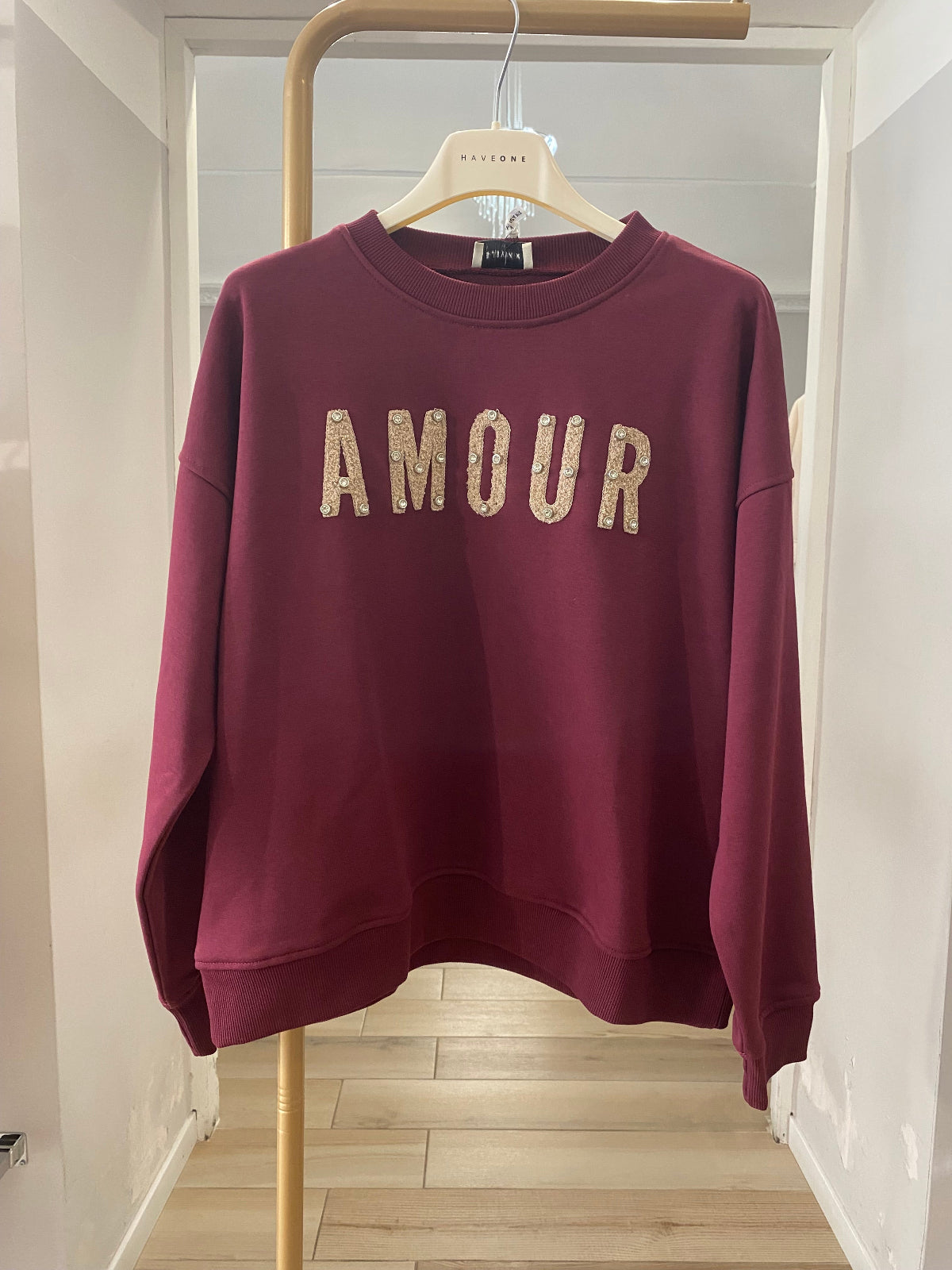 Susy mix felpa amour bordeaux