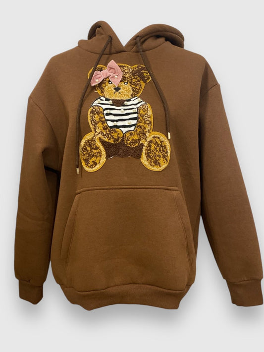 Susy mix felpa orsacchiotto marrone