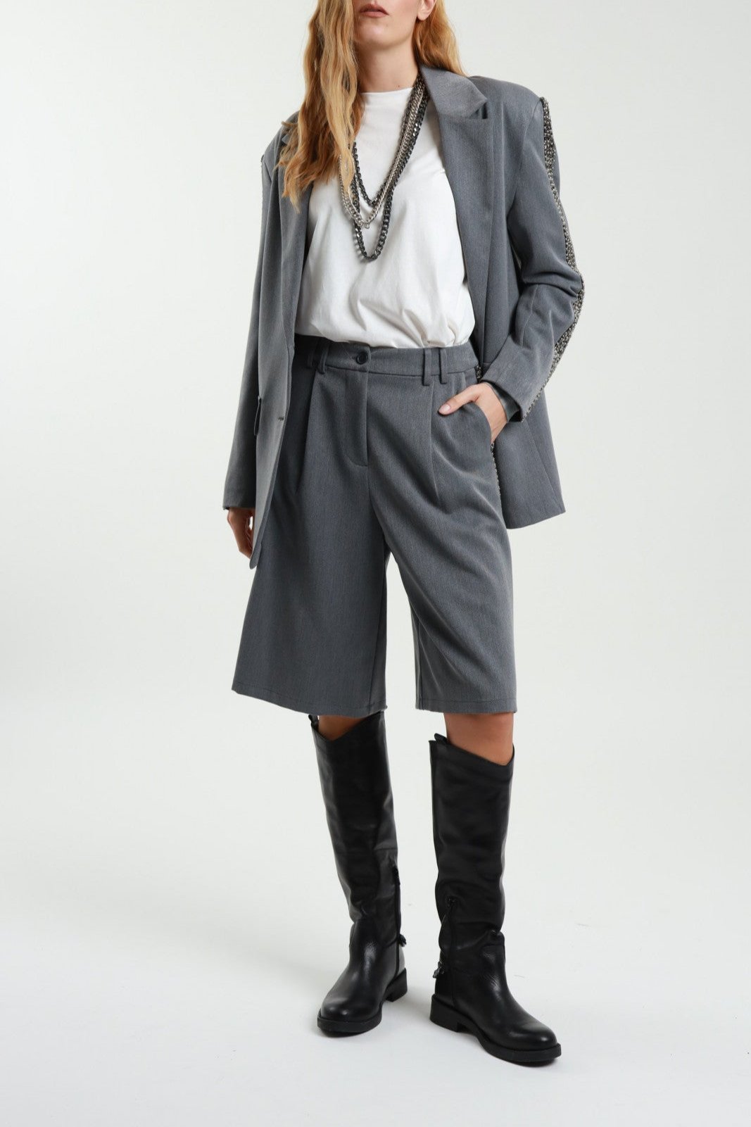 Susy mix giacca con perline dettaglio