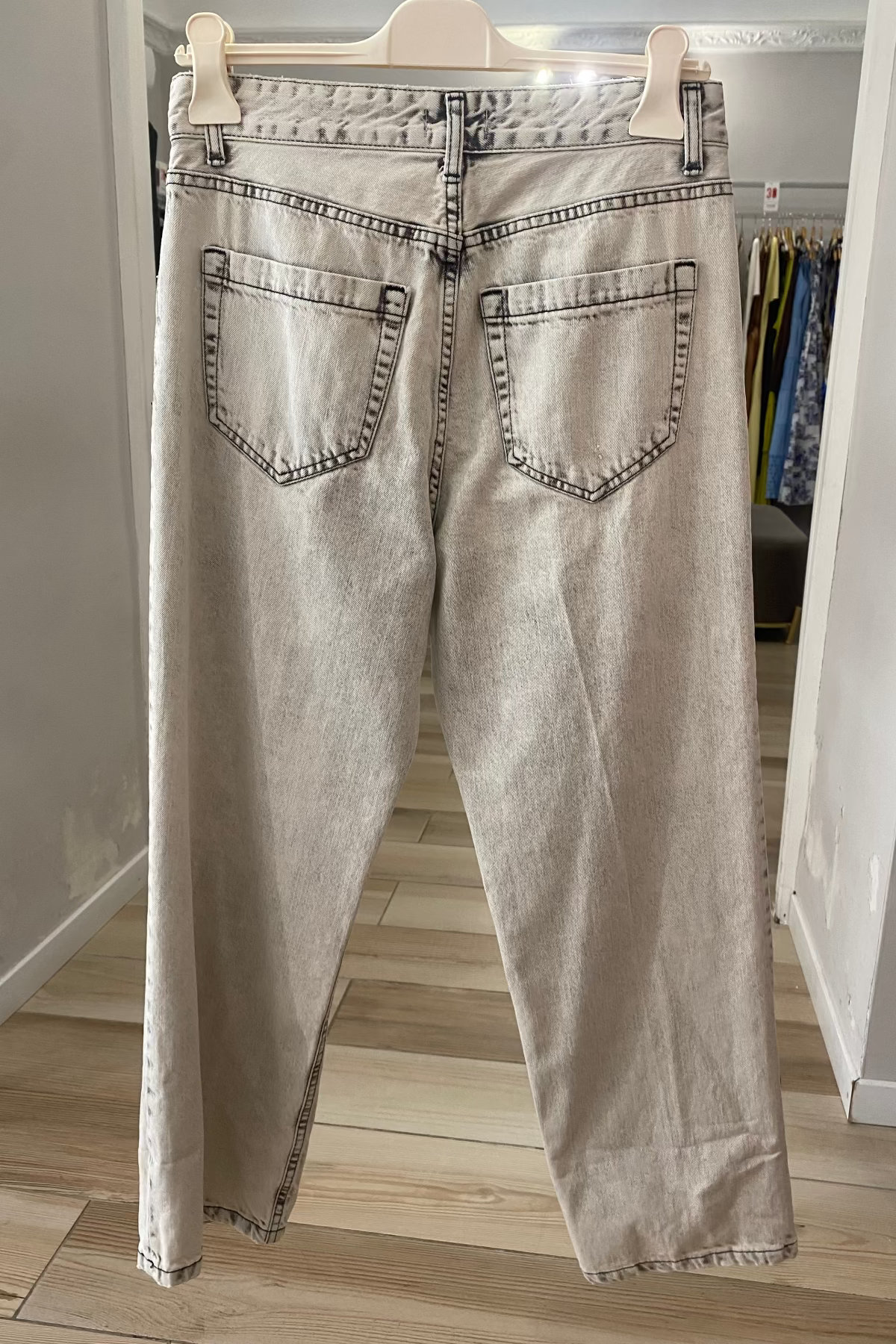 Susy mix jeans dritto grigio retro