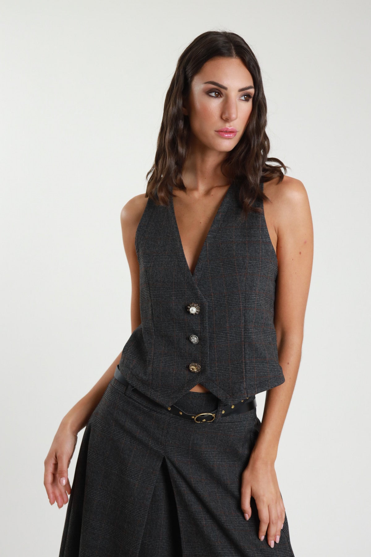 Susy mix gilet check