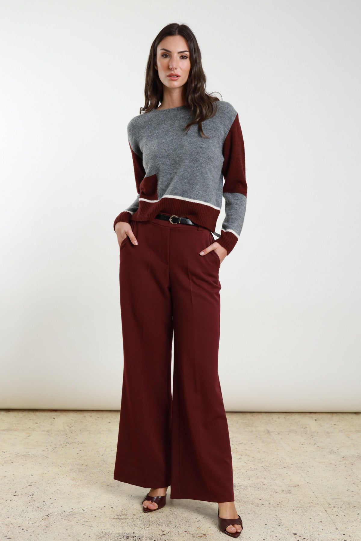 Susymixpantalonewidelegbordeaux