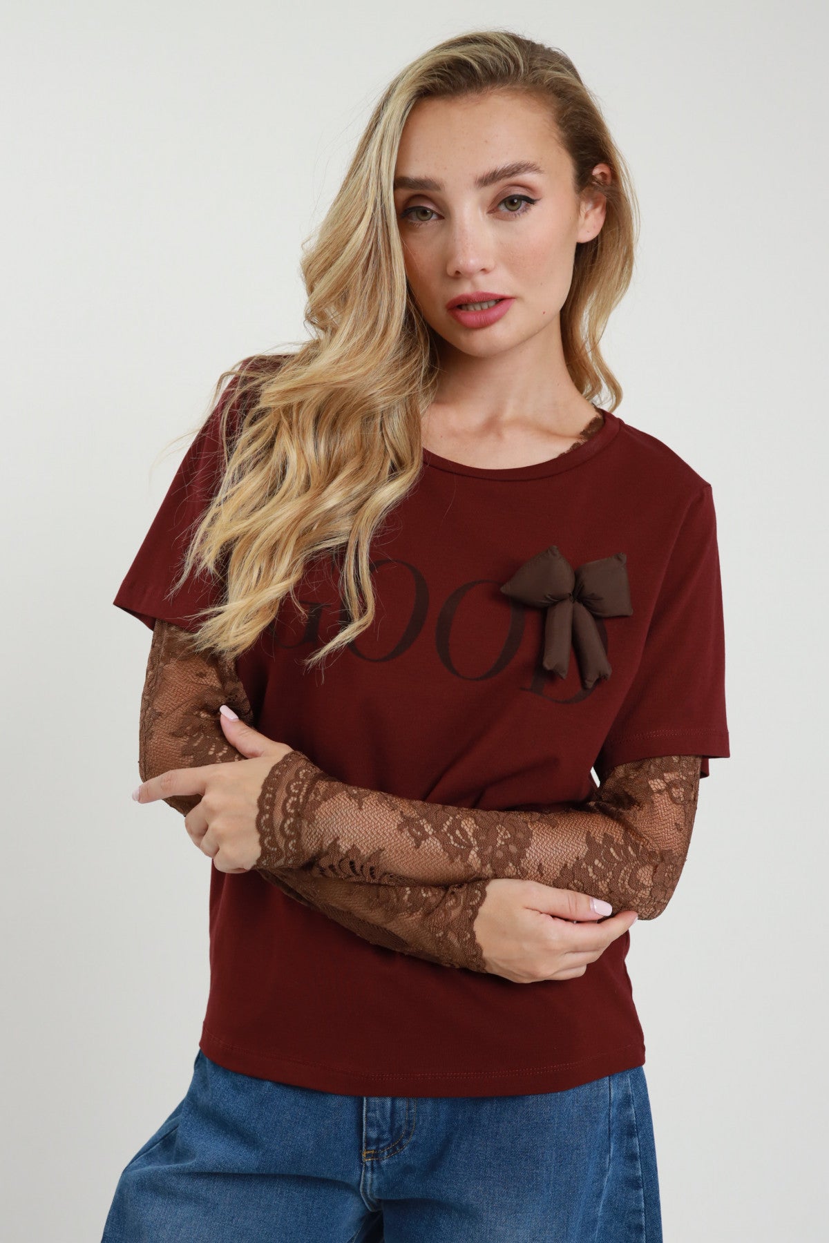 Susymixt-shirtcotoneepizzobordeaux