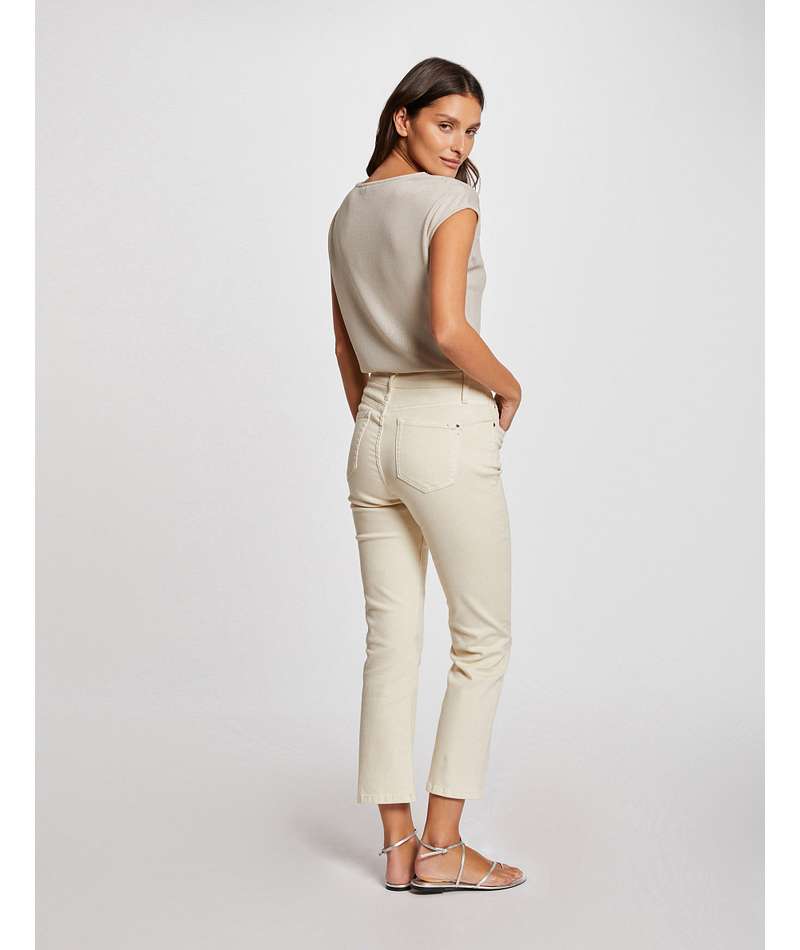 T-shirt in lurex oro Morgan retro