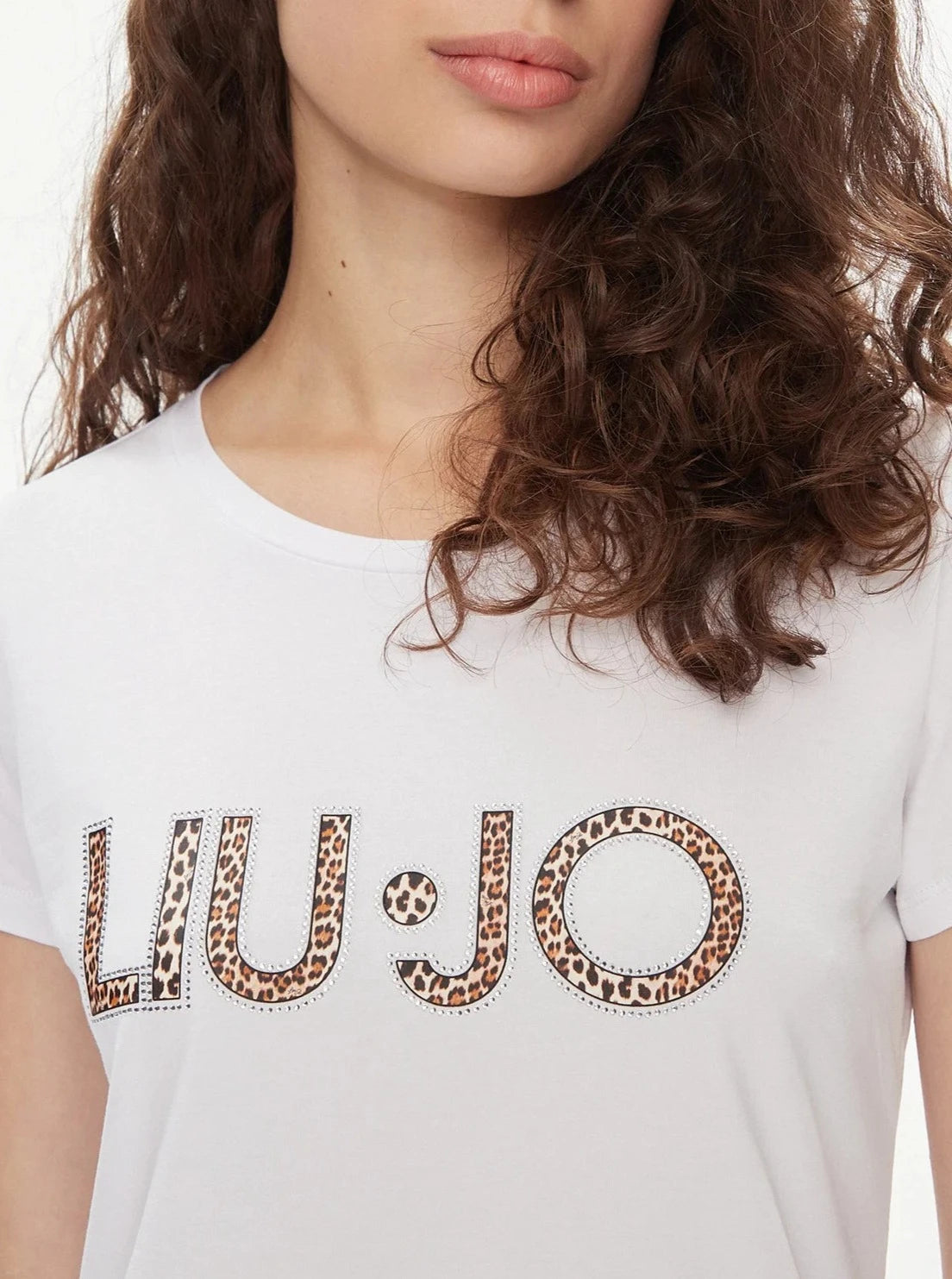 T-shirt liujo logo maculato dettaglio