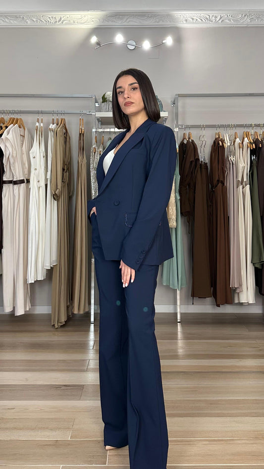 Tailleur Kocca blu laterale