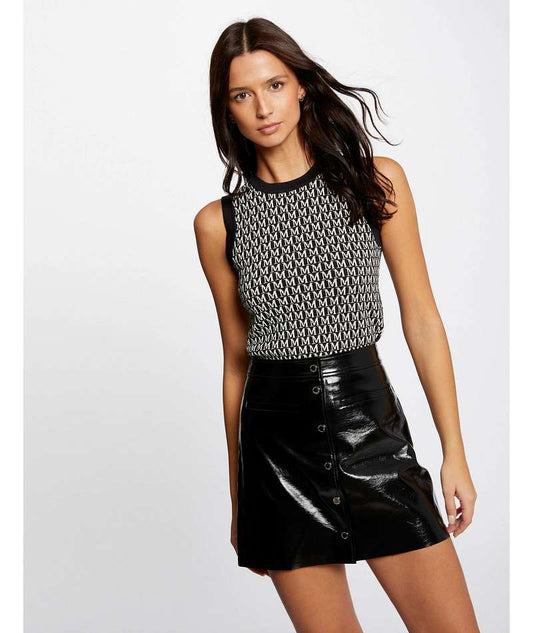 Top nero logo Morgan frontale