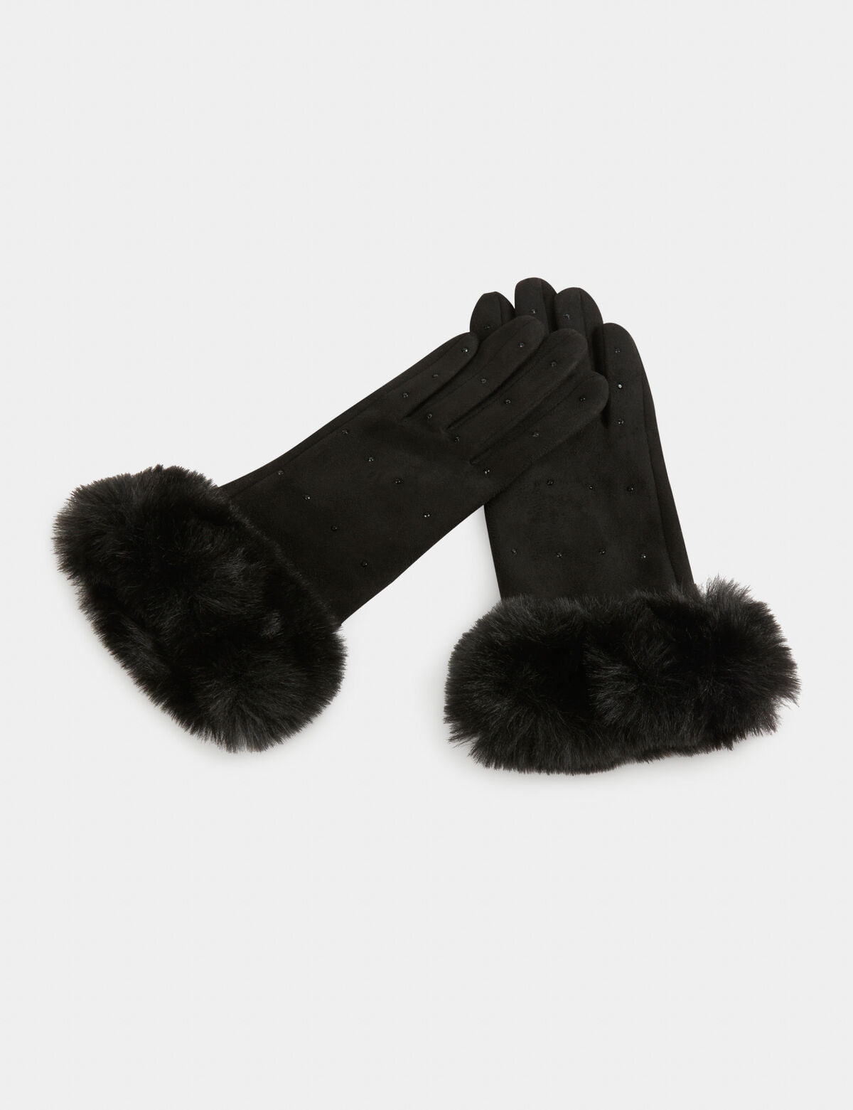 Morgan de toi guanti neri con ecopelliccia - Premium ACCESSORI VARI from MORGAN DE TOI - Just €19! Shop now at Amaltea