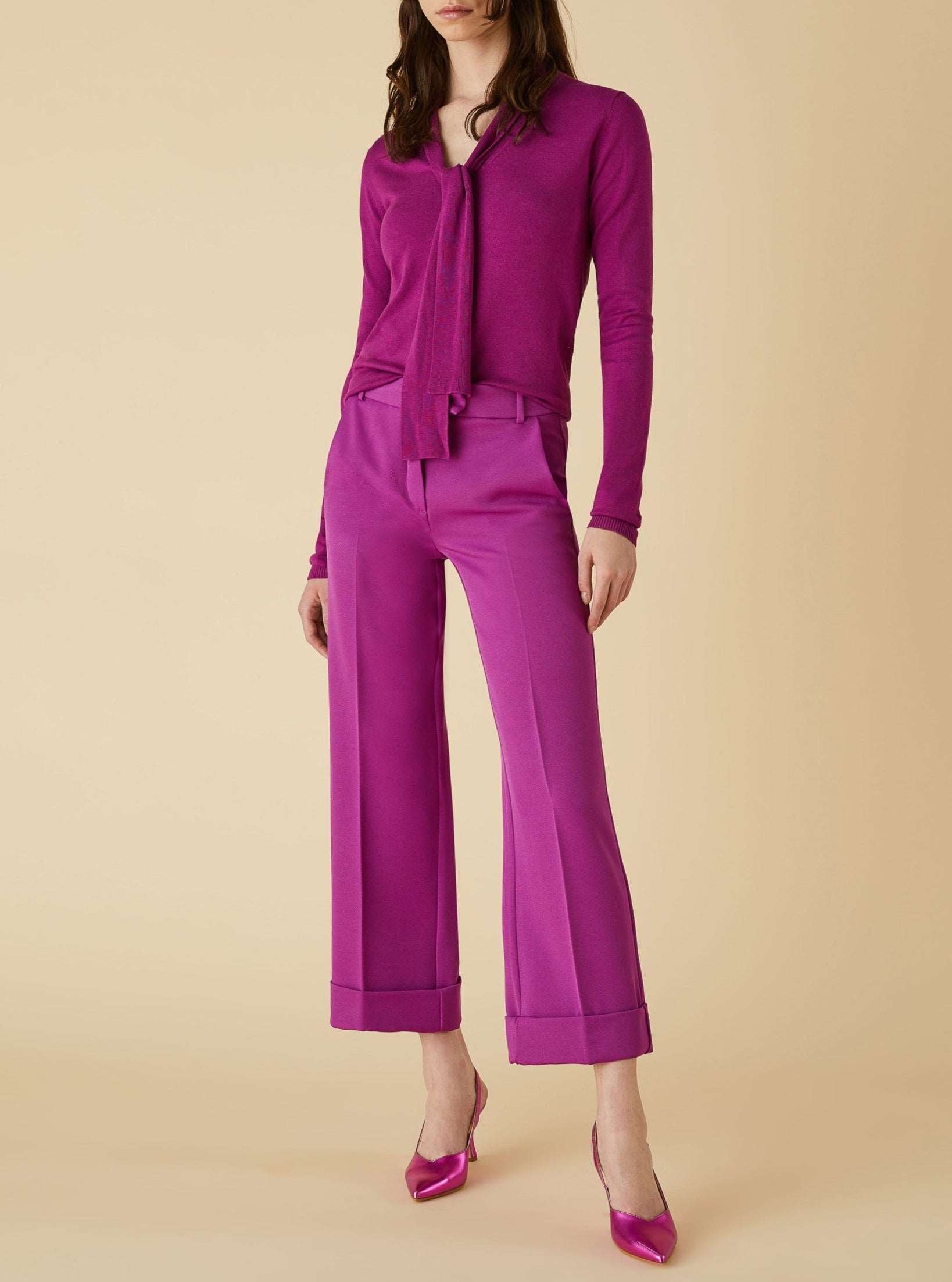 Emme Marella maglia magenta con nodo - Premium MAGLIA from EMME MARELLA - Just €89.90! Shop now at Amaltea