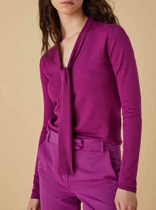 Emme Marella maglia magenta con nodo - Premium MAGLIA from EMME MARELLA - Just €89.90! Shop now at Amaltea