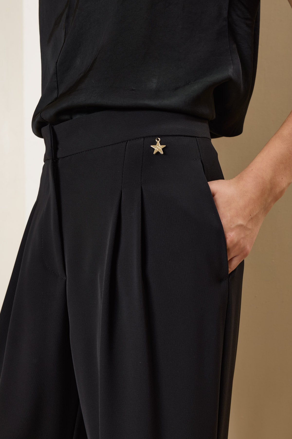 Souvenir pantalone palazzo nero