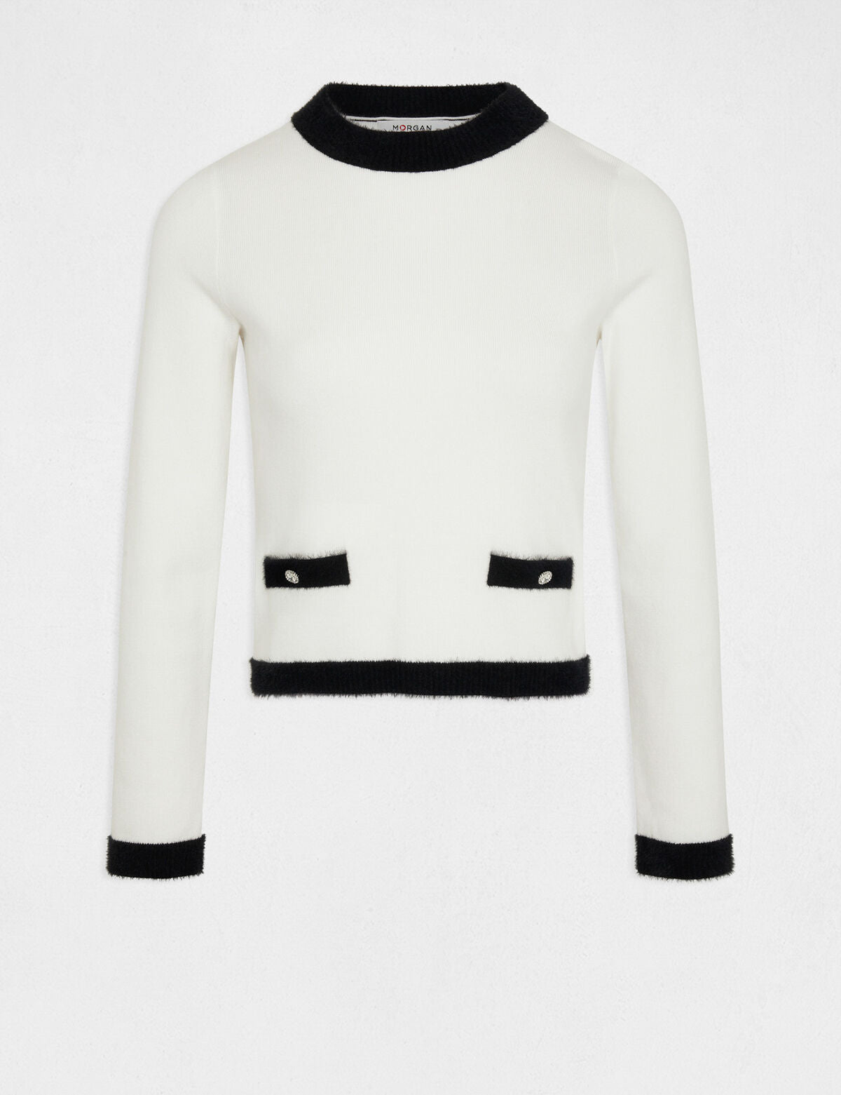 Morgan de toi maglione bianco dettaglio