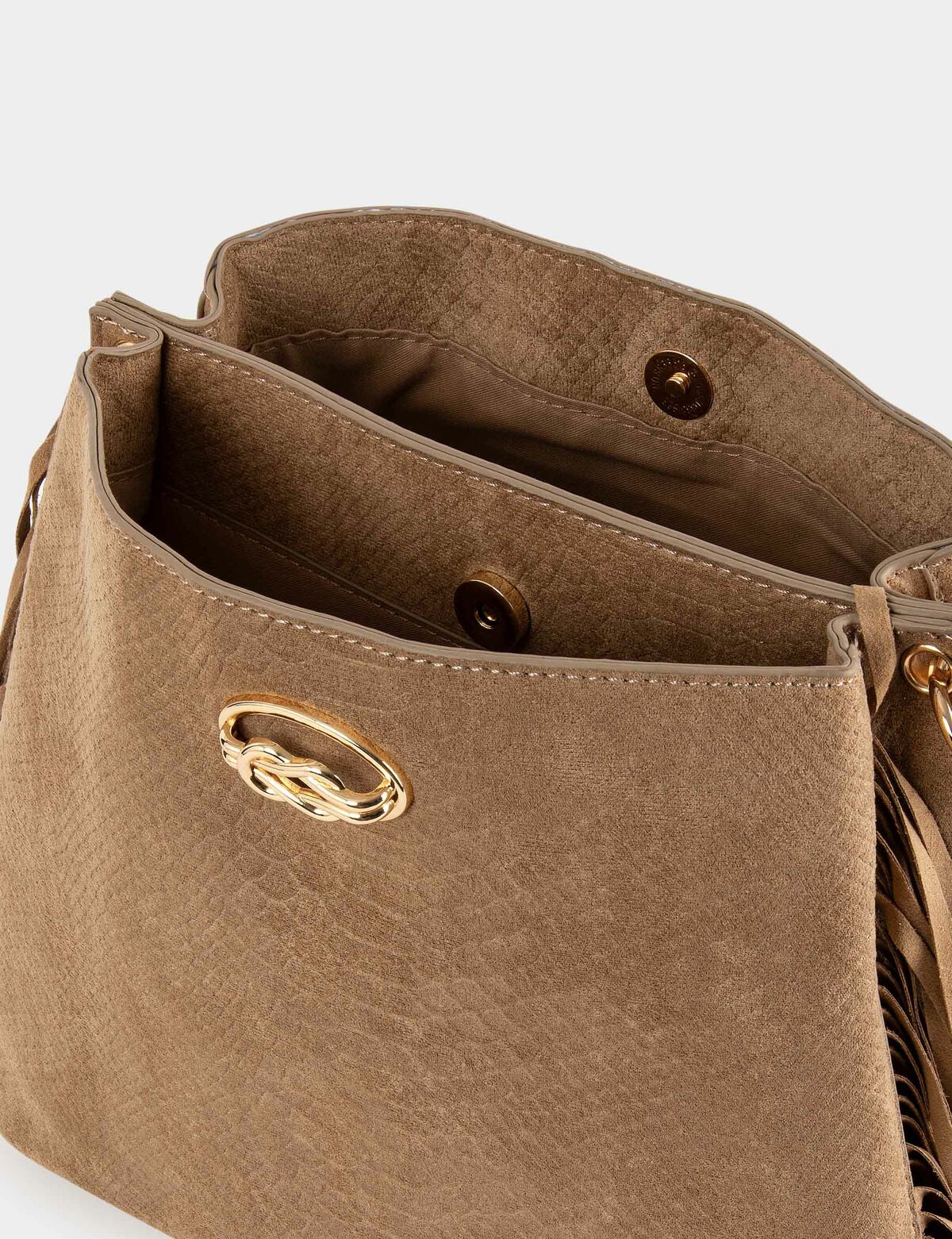 Morgan borsa beige frange retro