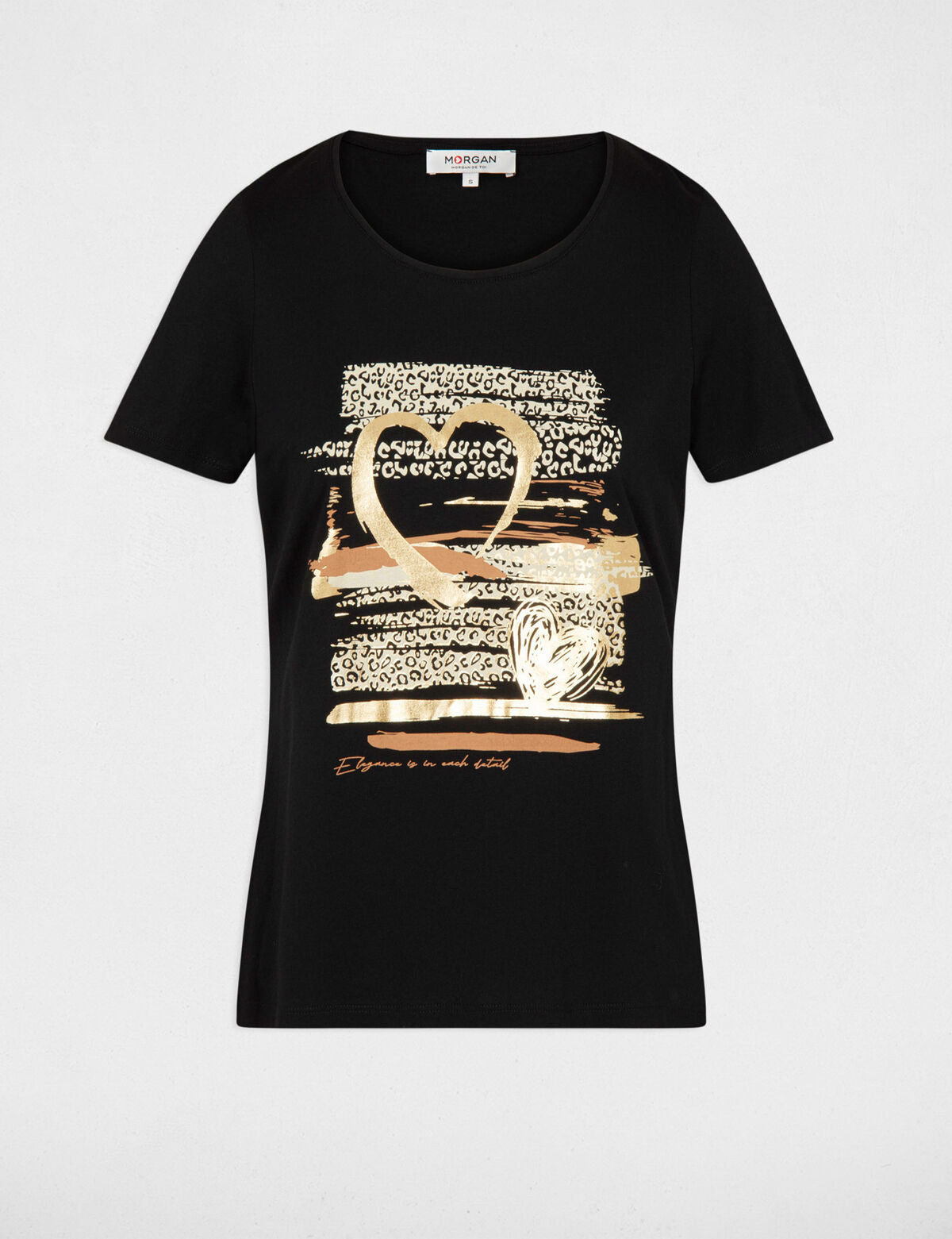 Morgan  t-shirt cuore oro dettaglio
