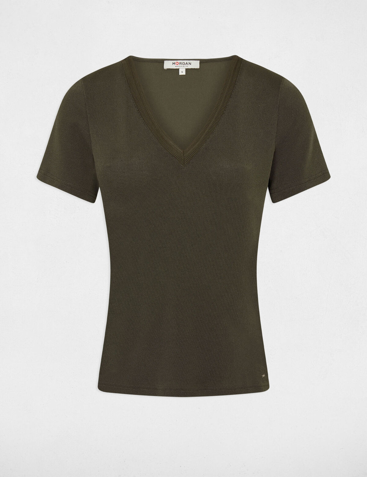 Morgan de toi t-shirt verde dettaglio