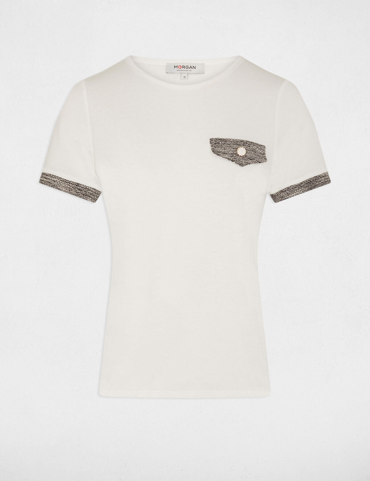 Morgan de toi t-shirt bianca dettaglio